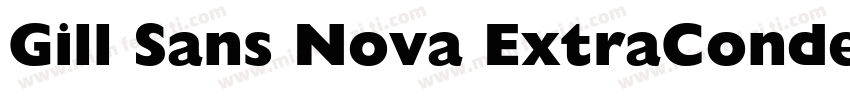 Gill Sans Nova ExtraCondensed Bold字体转换